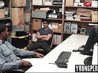 Latino perp takes black Officers big cock bareback anal gay  